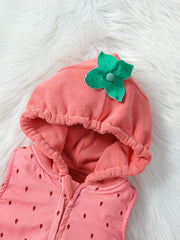 Baby Boy & Girl Hooded Jumpsuit & Foot Socks Set