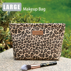 Leopard Print Makeup Bag Travel Storage Cosmetic Pouch Organizer Coin Purse