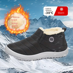 Women's Fleece Lining Snow Boots Waterproof Soft Sole Ankle Boots