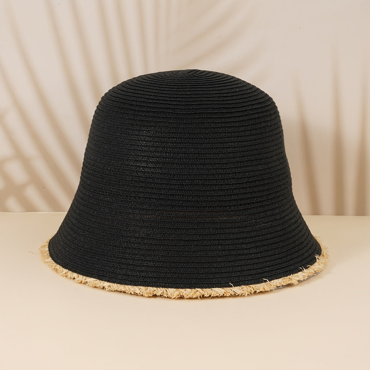 Vintage Straw Bucket Hat Sun Visor for Women