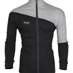 Men's Splicing Contrast Zipper Sports Jacket