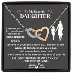 Heart Pendant Necklace Inspirational Birthday Gift For Daughter