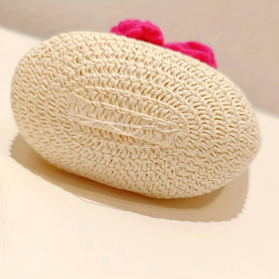Straw Crossbody Bag With Zipper Woven Shoulder Bag For Beach