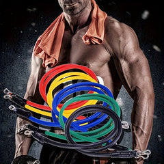 45-36 KG Tension Rope Resistance Band for Yoga Gym Strength Training - 11pcs