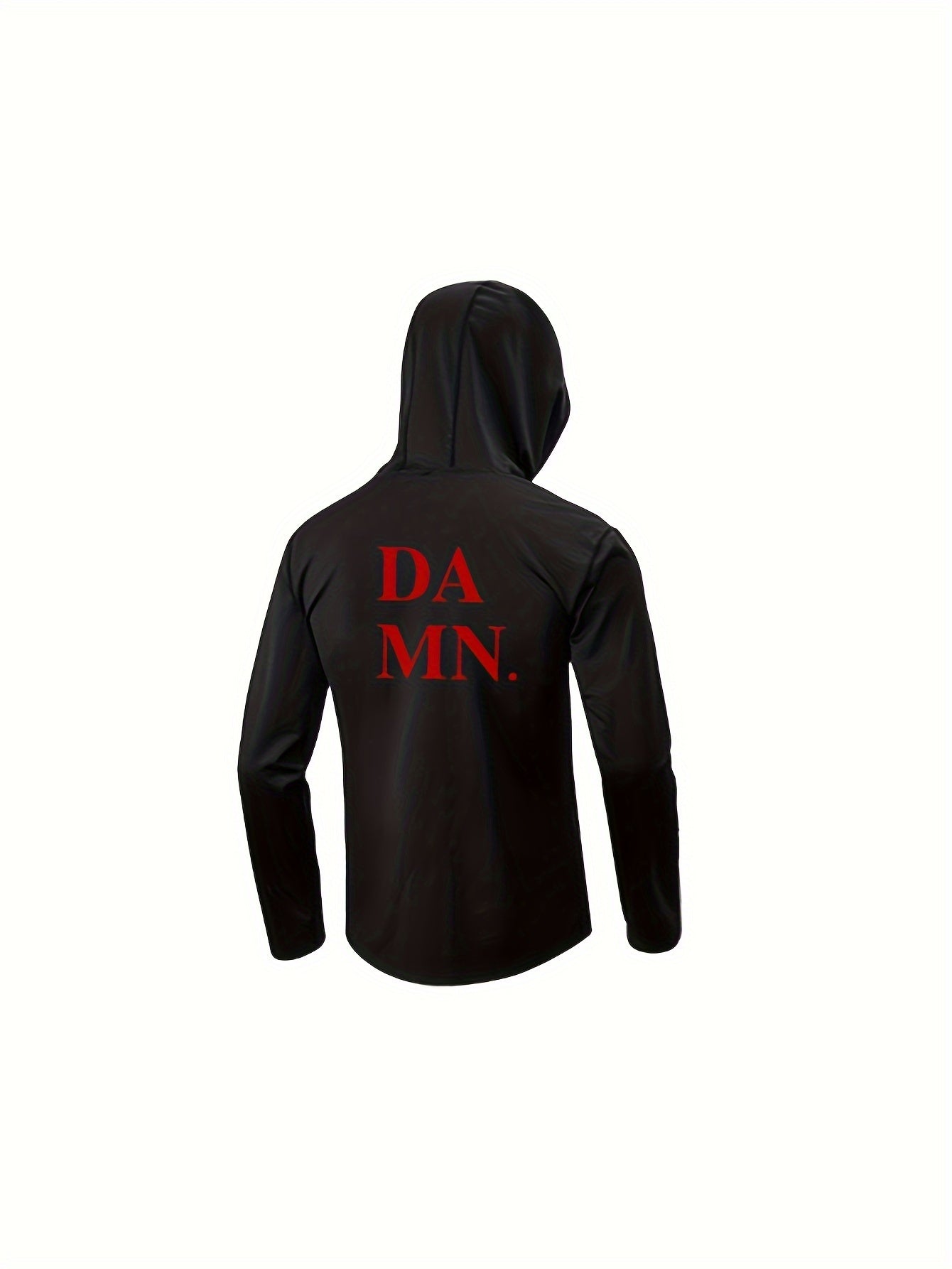 Men's Letter Print Long Sleeve Fitness Hoodie for Spring and Summer