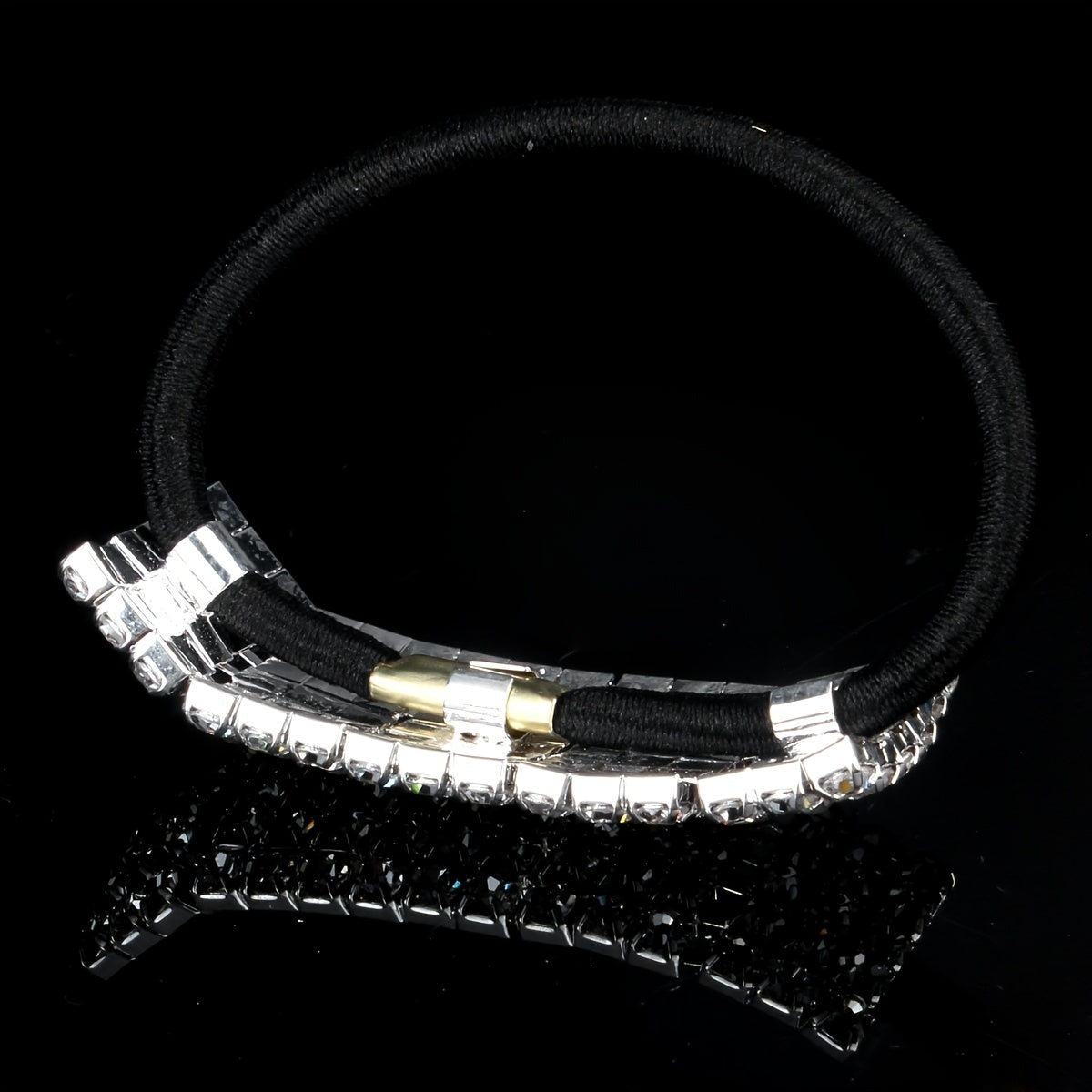 Rhinestone Hair Tie Ponytail Holder Rubber Band Accessories