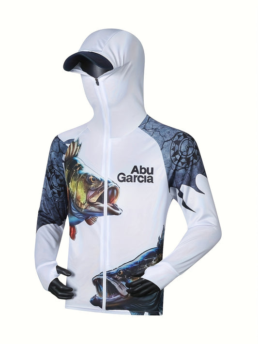 Men's UPF 50 Sun Protection Hooded Jacket Quick Dry Rash Guard