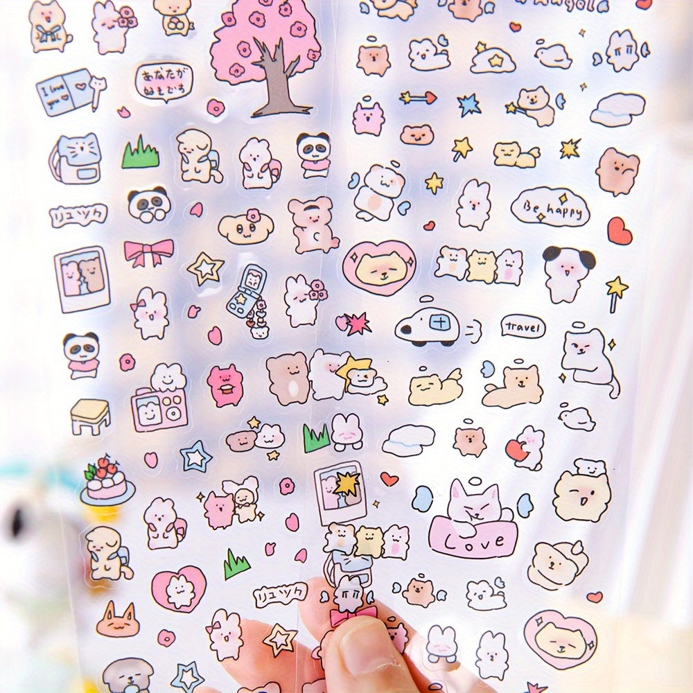 1pc PET Flash Film Gukat Stickers 6 7In 2 8In Cartoon Decoration Stick