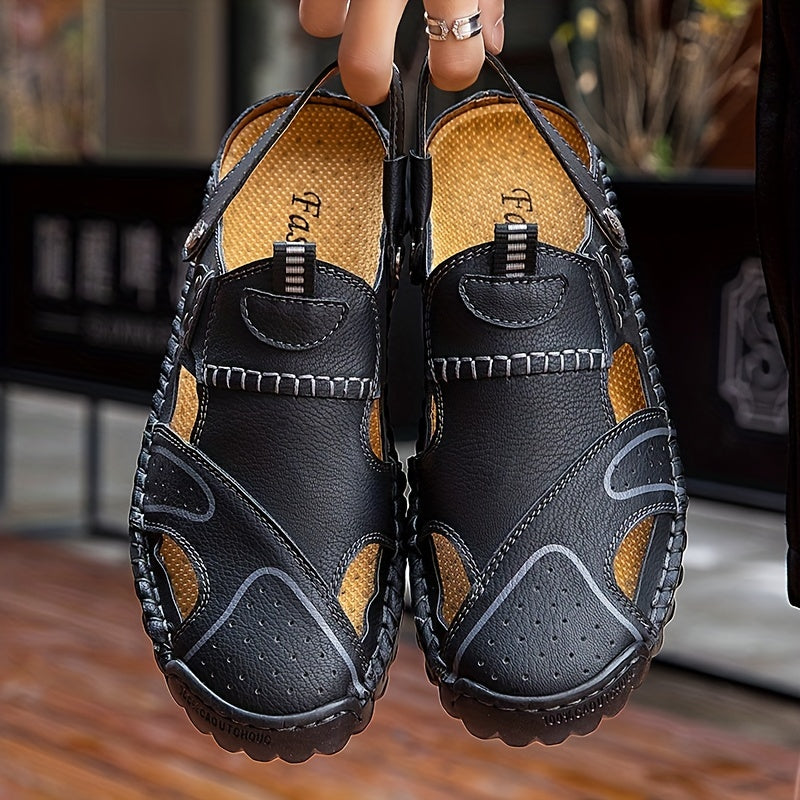 Men's Casual Closed Toe Slip On Sandals Anti-skid Rubber Sole