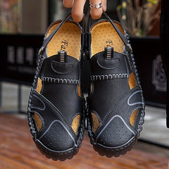 Men's Casual Closed Toe Slip On Sandals Anti-skid Rubber Sole