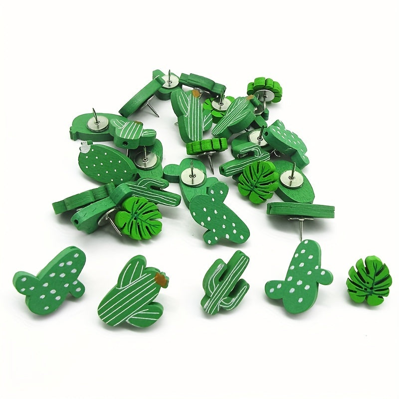 30pcs Cactus Thumbtacks for Scrapbooking Crafts Photos Office