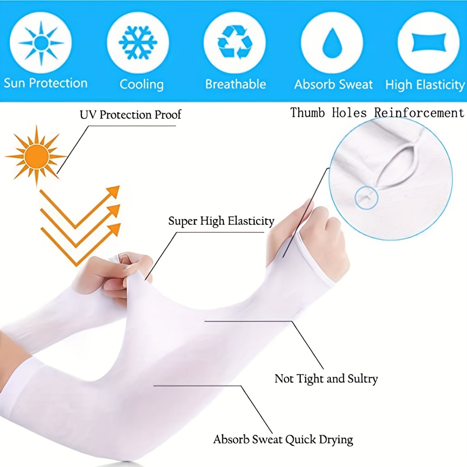 Women's Gradient Sunproof Gloves UV Protection Sleeves
