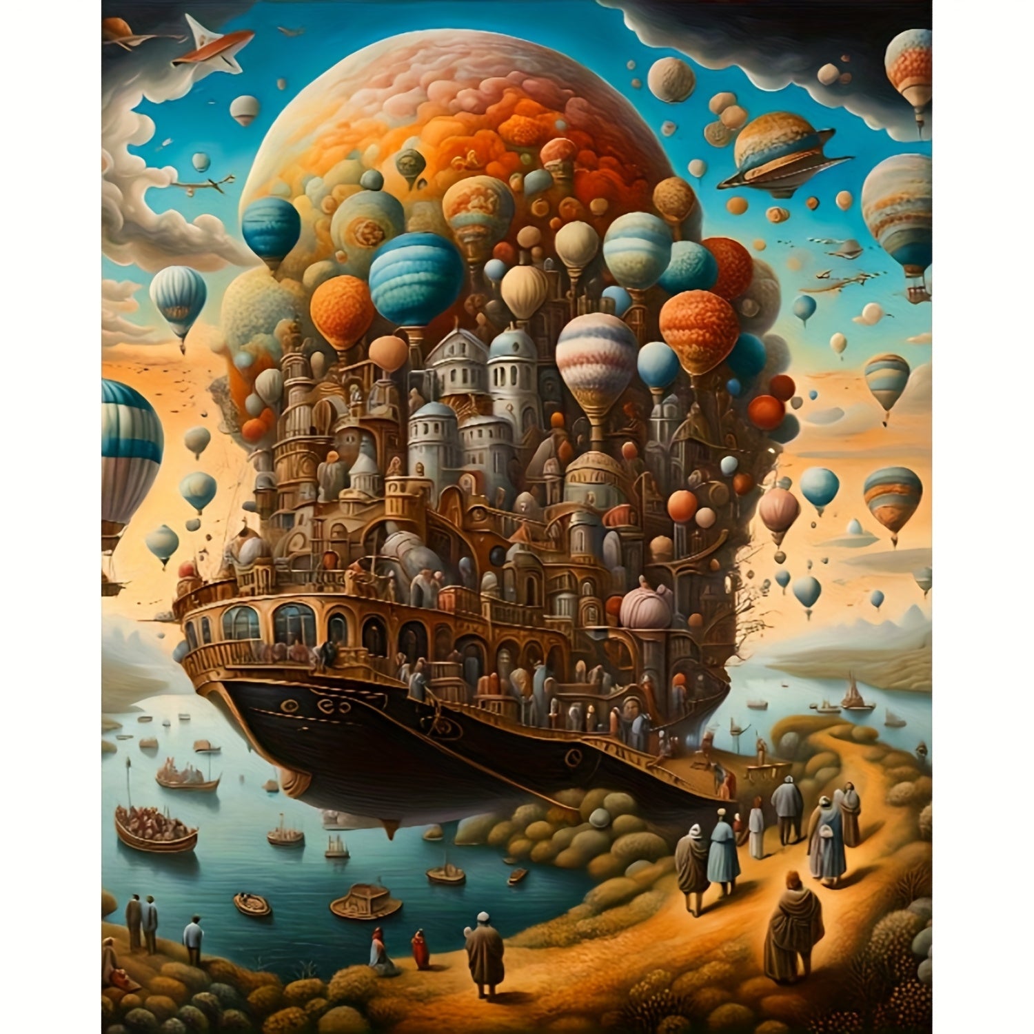 Hot Air Balloon Fantasy Paint by Numbers Kit - Easy Home Decor Project