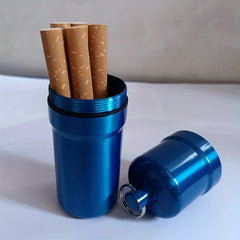 Metal Cigarette Can Waterproof Key Ring Outdoor Portable Sealed Cigarette Can