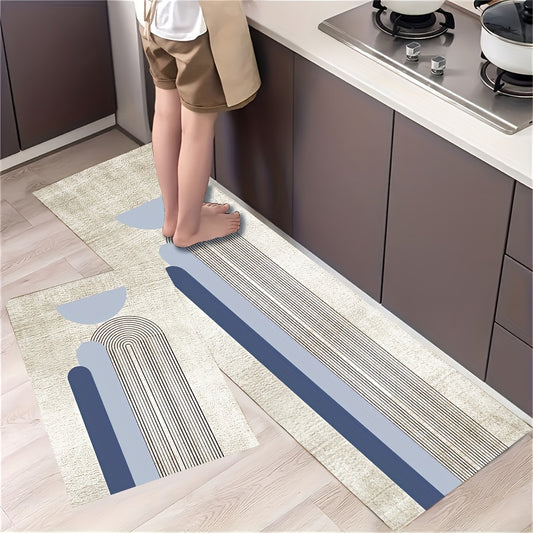 Light Runner Rug Grey Washable Carpet Delicate Hemming Floor Mat