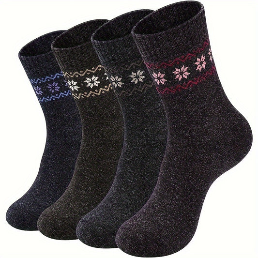 Men's Winter Warm Soft & Comfortable Socks - 4 Pairs