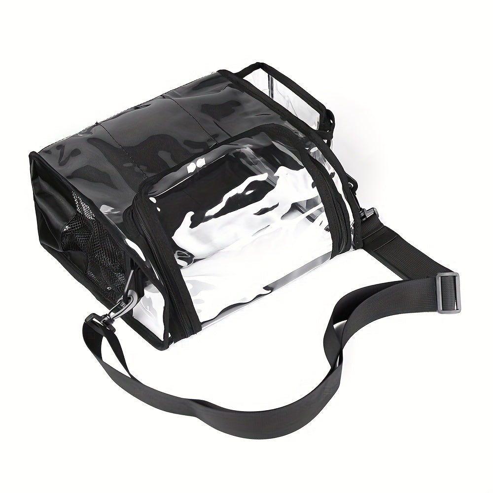 Clear Makeup Organizer Bag Cosmetic Bag With Sturdy Zipper And External Pockets