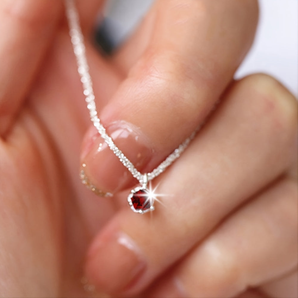 Zircon Necklace With Tiny Pendant Copper Neck Chain Jewelry