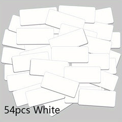 54pcs Magnetic Dry Erase Labels Name Plate Tags Reusable Neon Name Stickers