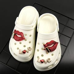 Red Bling Shoe Decorations Shoe Accessories