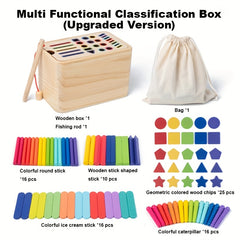 Colorful Wooden Classification Box Toy with Matching Pieces