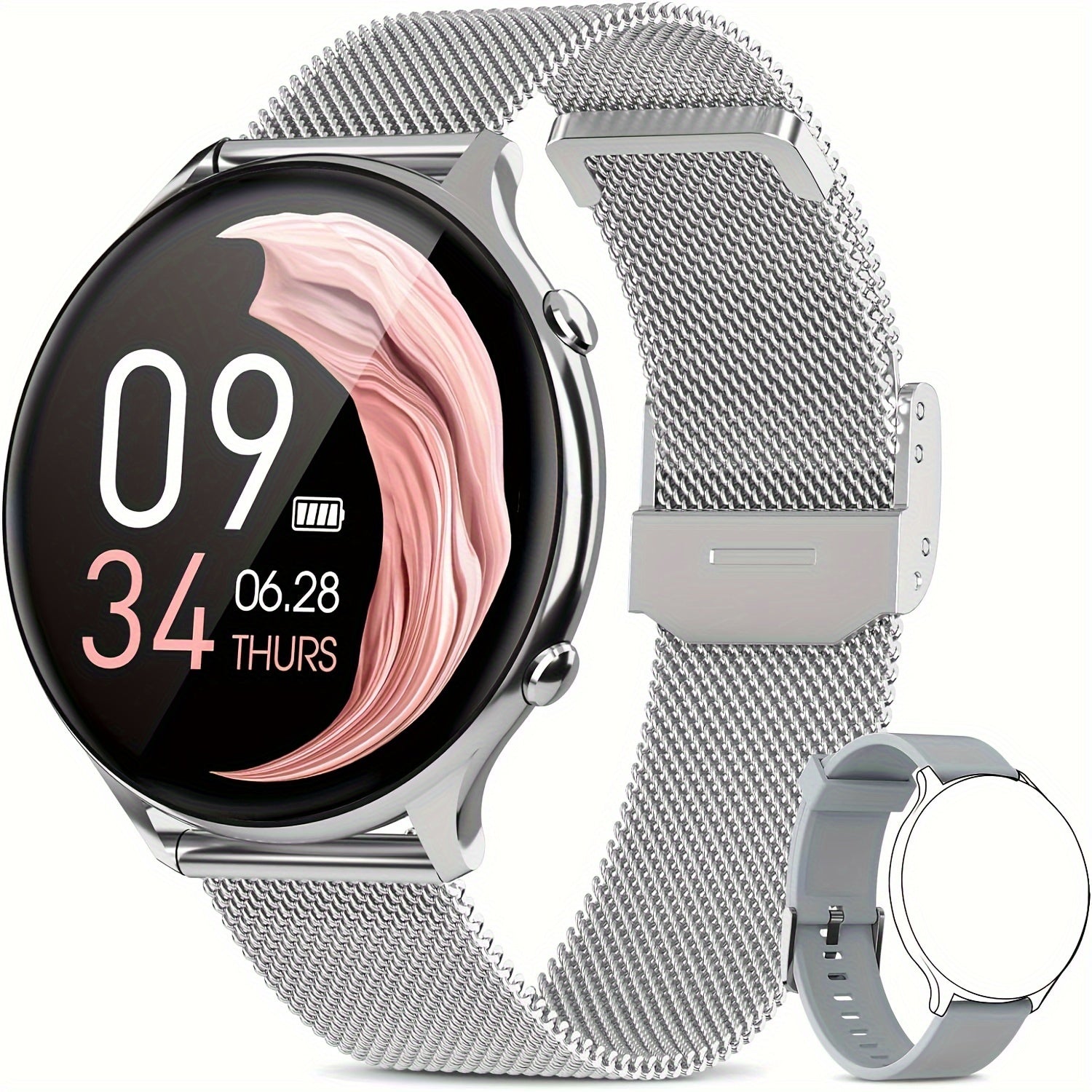 Women's Smartwatch with Wireless Calling & Menstrual Tracker