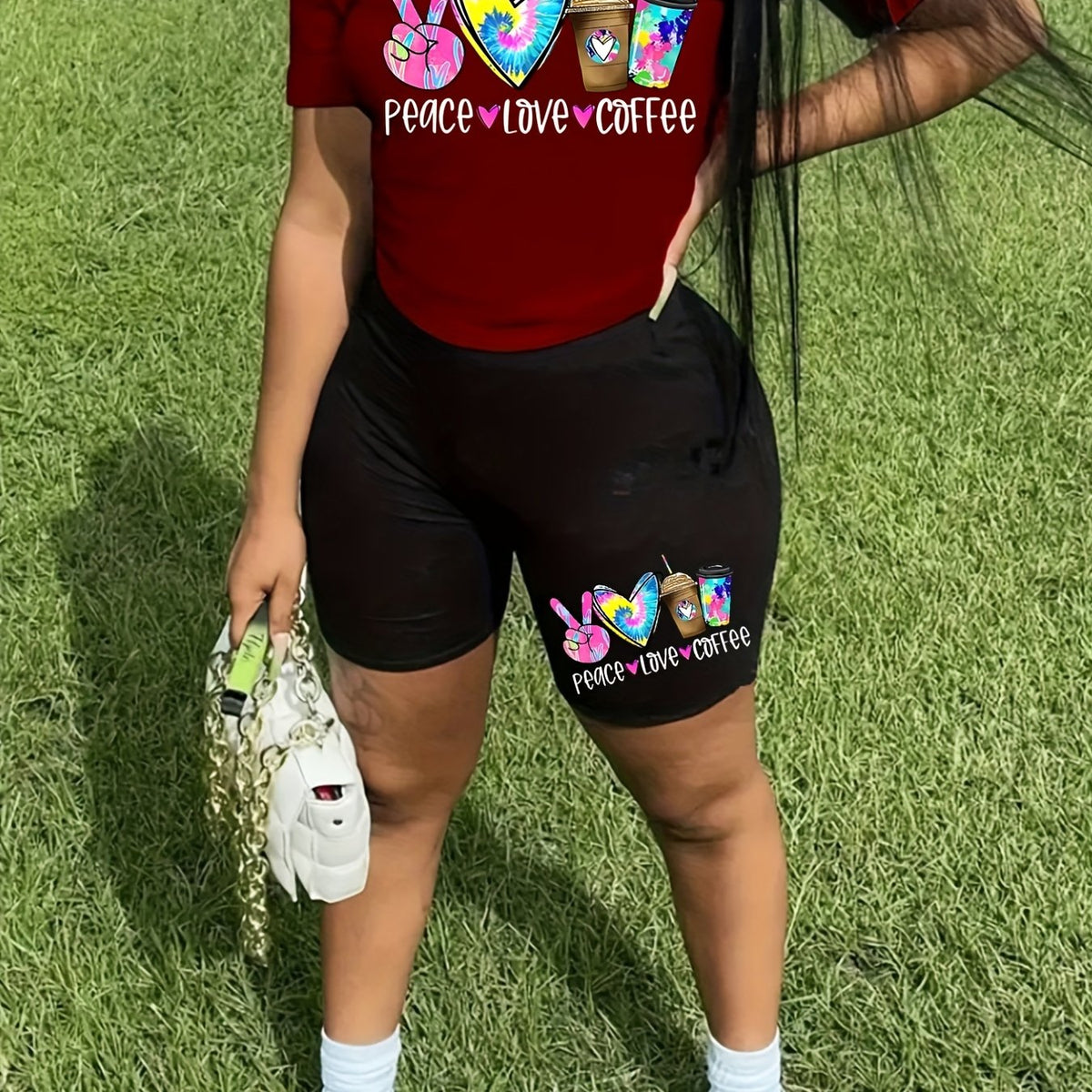  Graphic Tee & Shorts Outfit Set