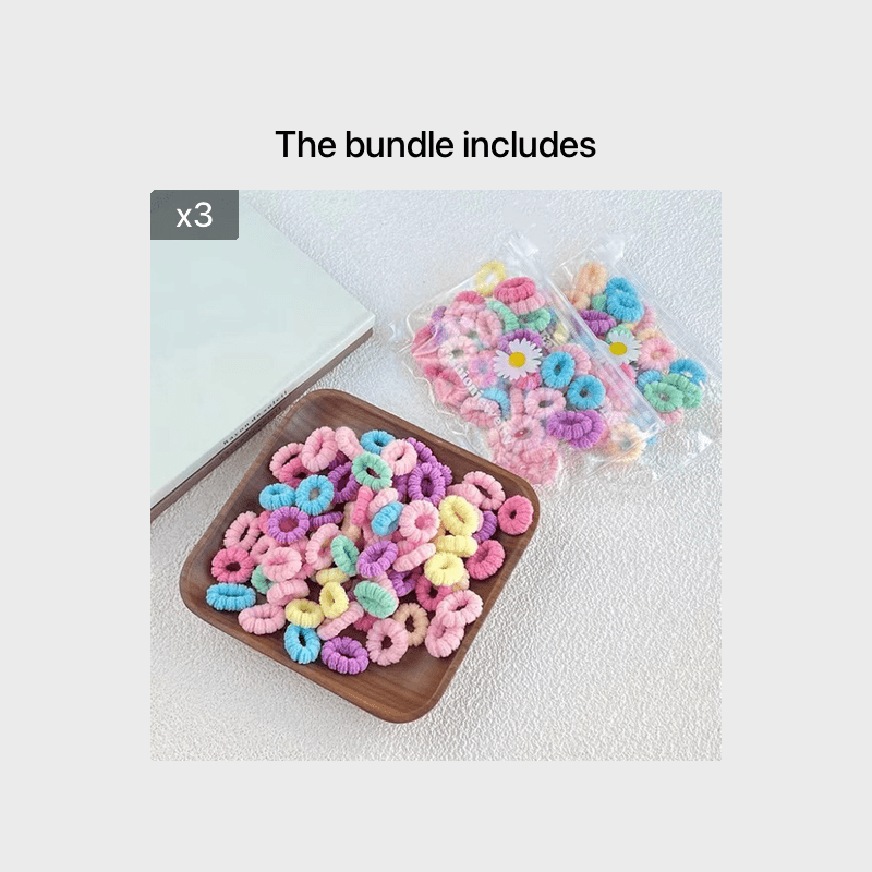 Baby Girls Hair Tie Stretch Rubber Bands Hair Rope Hair Bands Ponytail Holders