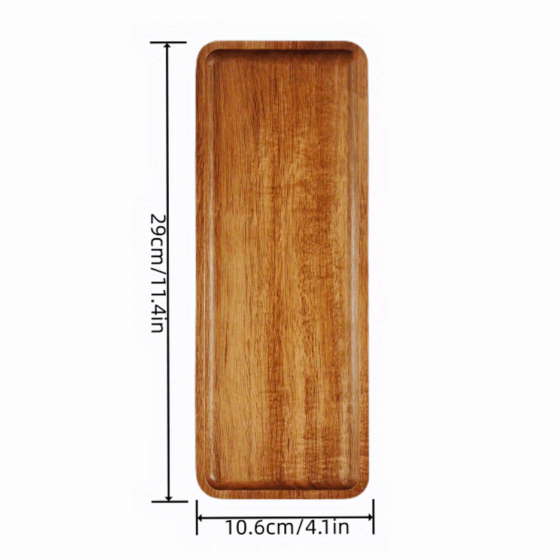 Portable Walnut Wooden Serving Tray for Home Decor & Kitchen