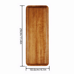 Portable Walnut Wooden Serving Tray for Home Decor & Kitchen
