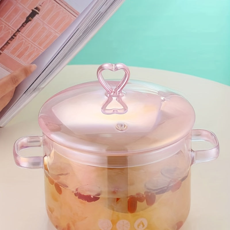 Glass Saucepan With Cover Heat resistant Glass Stovetop Pot And Pan With Lid