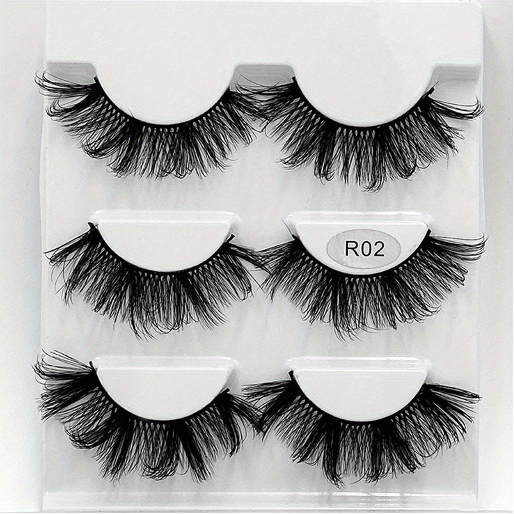 Thick 3D Crisscross False Eyelashes Long Mink Lashes For Women