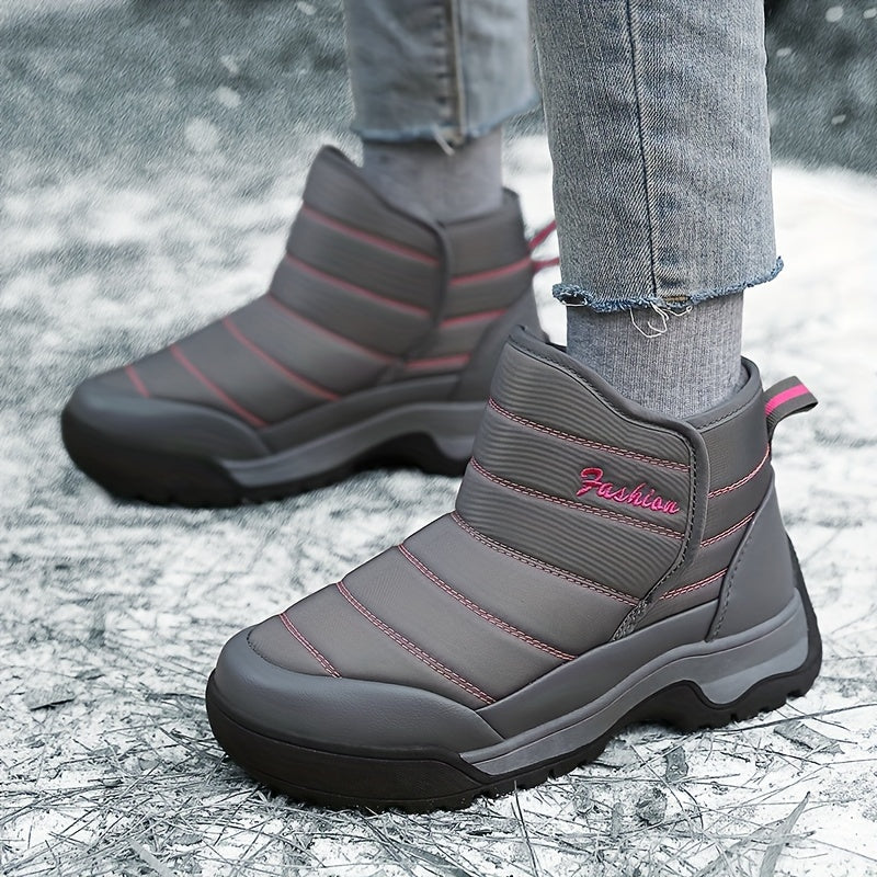 Plush Lined Waterproof Snow Boots Non Slip Comfortable Shoes