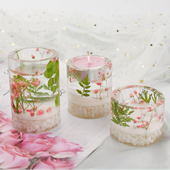 Resin Candle Holder Molds Set for Home Decor & Wedding, 3 Sizes