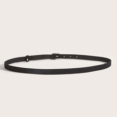 Glitter Thin Belt With Metal Buckle For Women