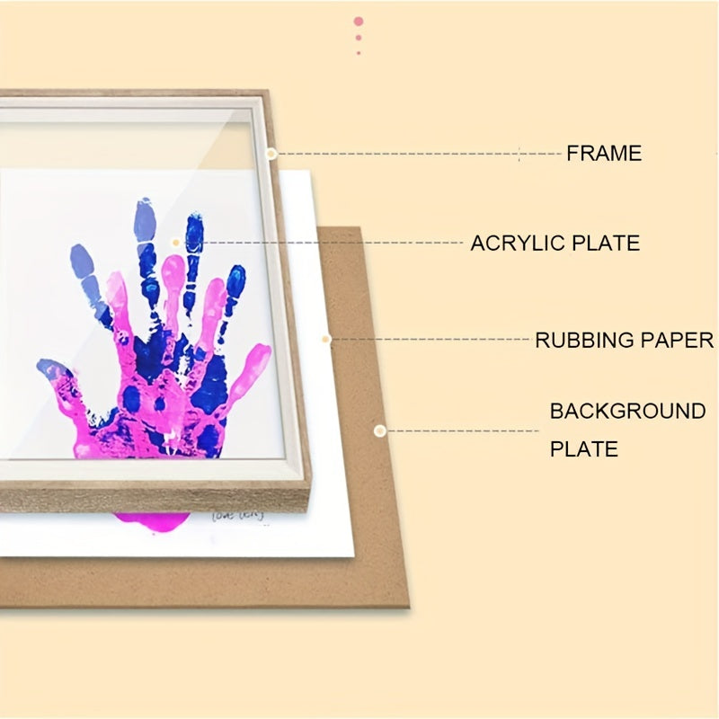 DIY Hand And Foot Print Set With Photo Frame 25 4 Cm Minimalist Picture Frame
