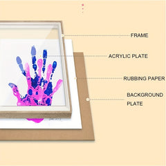DIY Hand And Foot Print Set With Photo Frame 25 4 Cm Minimalist Picture Frame