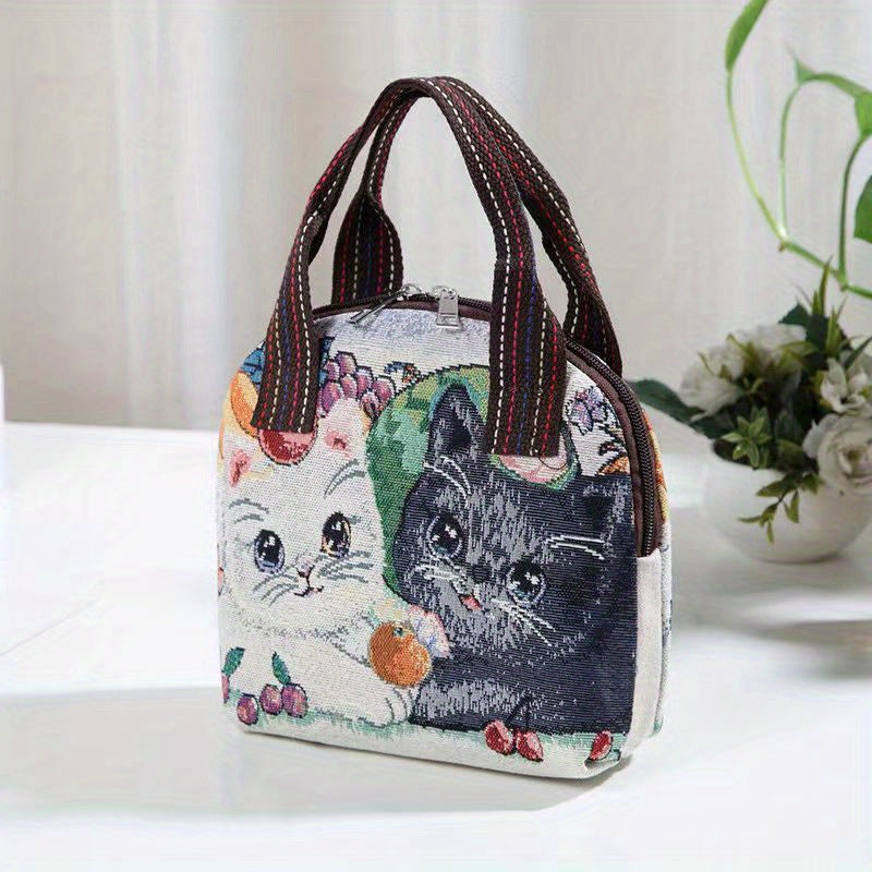 Embroidered Satchel Bag Zipper Shell Bag All Match Handbag