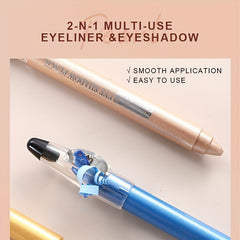 12 Colors Eyeshadow Pen Pearly Shimmer Glitter Waterproof Eyeliner