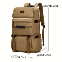 Canvas Backpack With Shoe Compartment Travel Boarding Backpack