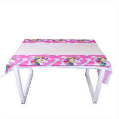 Unicorn Tablecloth & 10 Treat Bags Party Supplies