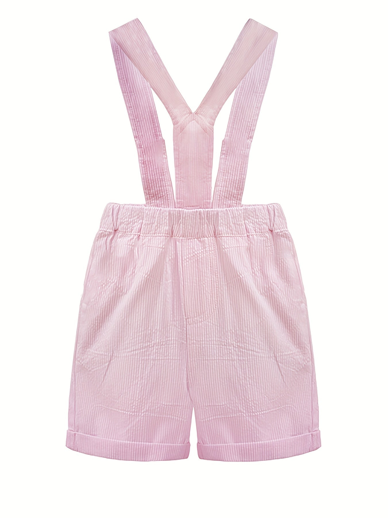 Baby Girl Striped Short Suspender Pants Summer Clothes