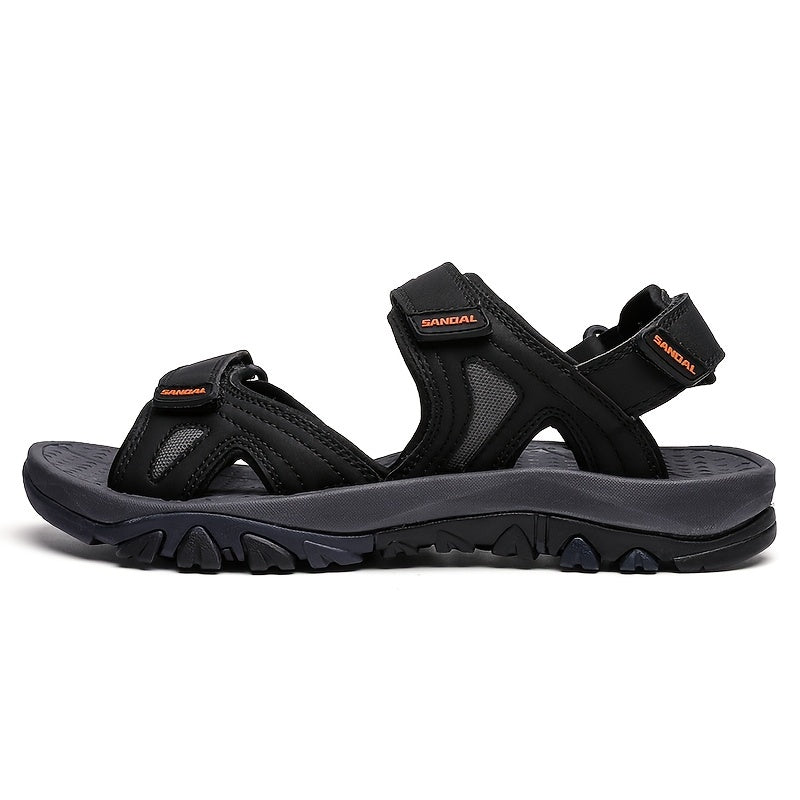 Men's Non Slip Hook And Loop Sandals Durable Quick Dry Closed Toe Beach Shoes