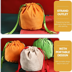 10pcs Halloween Pumpkin Bag Party Candy Decoration Velvet Bag