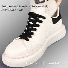 Magnetic Buckle No Tie Shoe Laces Stretch Elastic Flat Laces