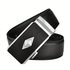 Argyle Style Men's Automatic Buckle Belt Business Leather Belt