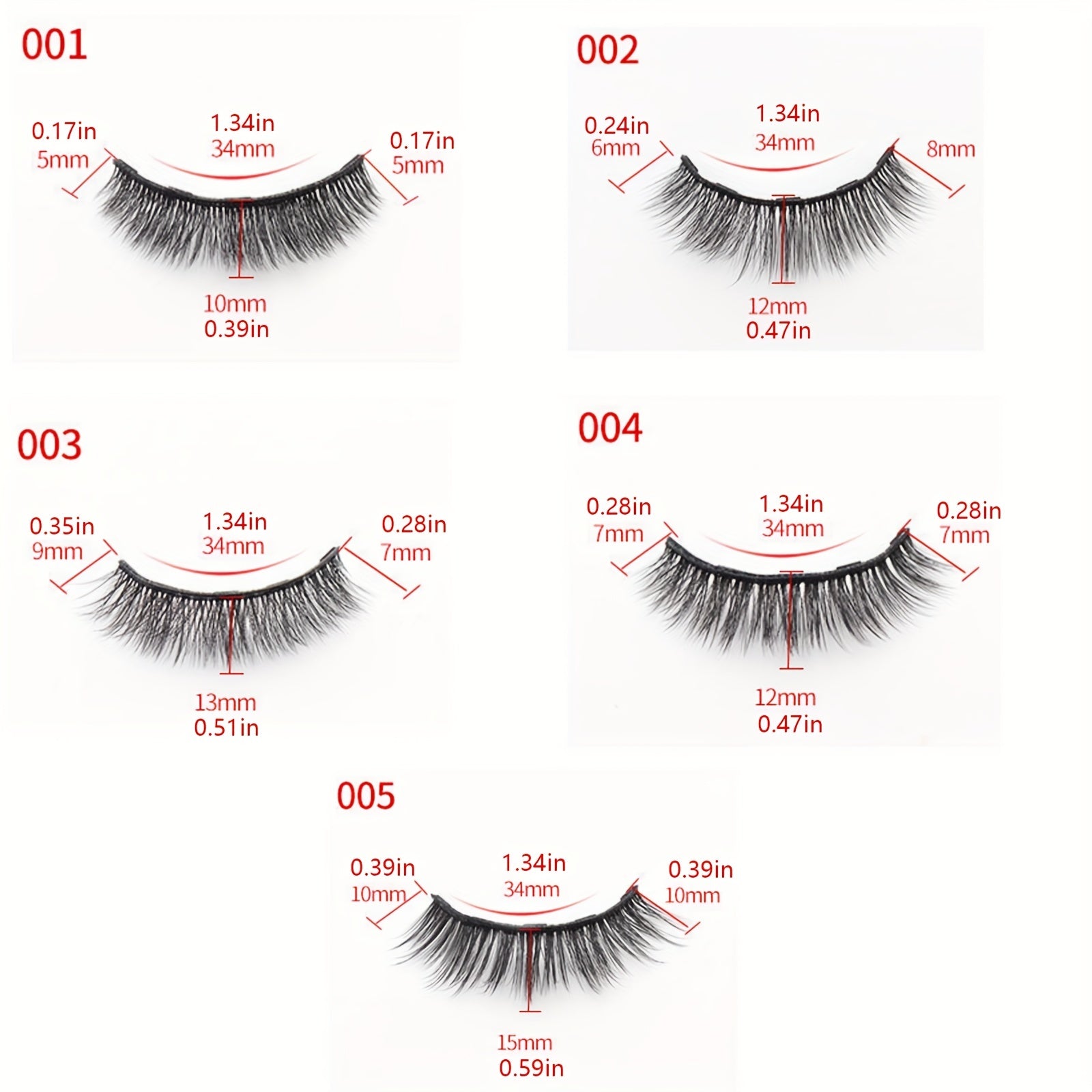 5 Pairs Magnetic Eyelashes Extension Kit Natural Look