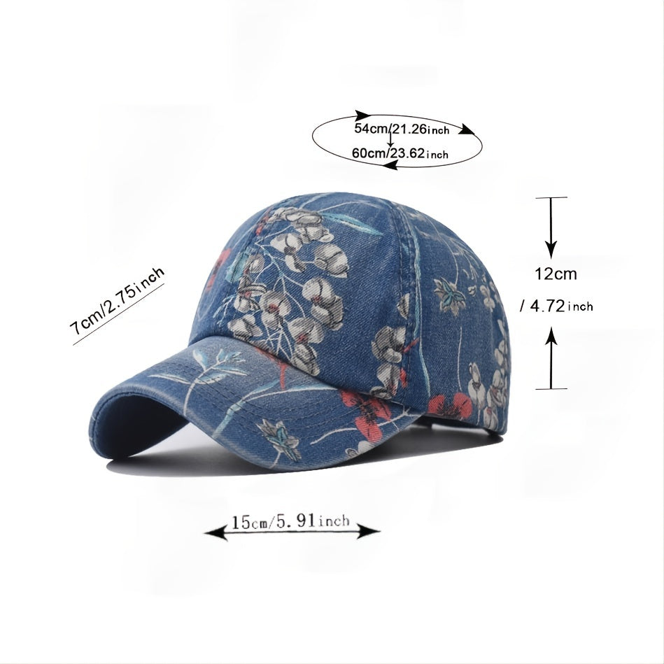 Vintage Baseball Cap Outdoor Adjustable Casual Style Hat For Women Girls