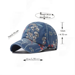 Vintage Baseball Cap Outdoor Adjustable Casual Style Hat For Women Girls