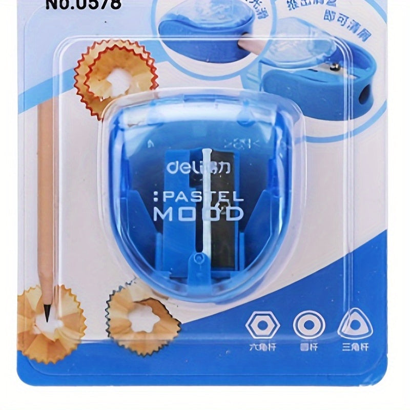 Durable Plastic Pencil Sharpener for School & Office Use with Pencil Holder